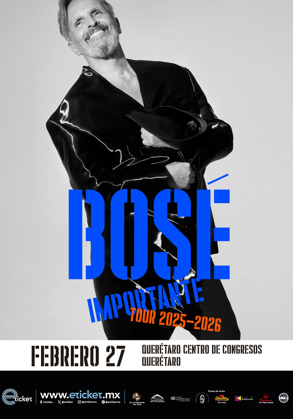 Bosé en El Querétaro Centro de Congresos. Jueves 27 de Febrero de 2025