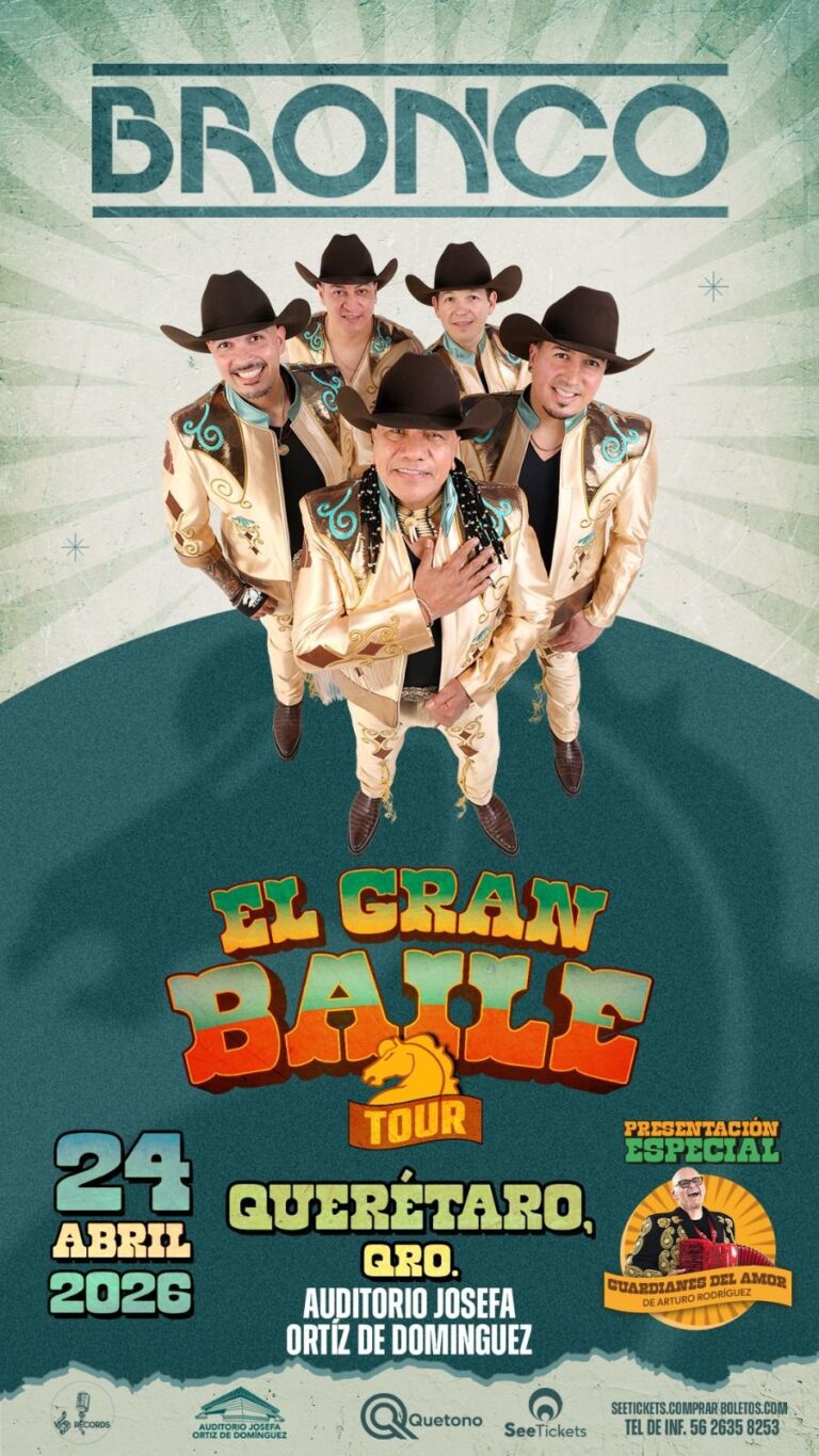 Próximo Viernes 24 de Abril de 2026. BRONCO EN CONCIERTO CON “EL GRAN BAILE TOUR”